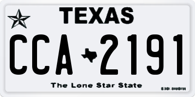 TX license plate CCA2191