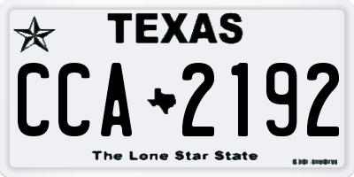TX license plate CCA2192