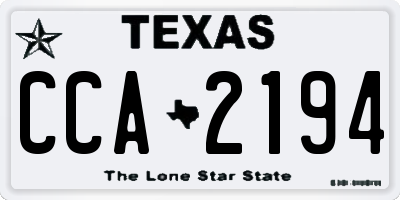 TX license plate CCA2194