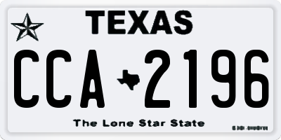 TX license plate CCA2196