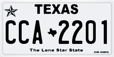 TX license plate CCA2201