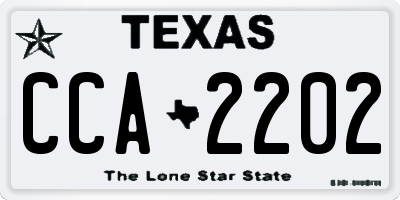 TX license plate CCA2202