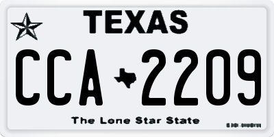 TX license plate CCA2209