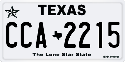 TX license plate CCA2215