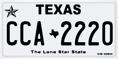 TX license plate CCA2220