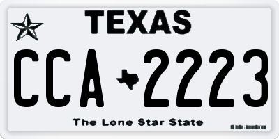 TX license plate CCA2223