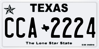 TX license plate CCA2224