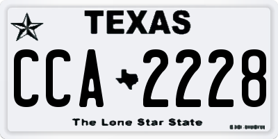 TX license plate CCA2228