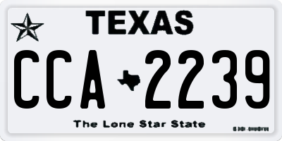 TX license plate CCA2239