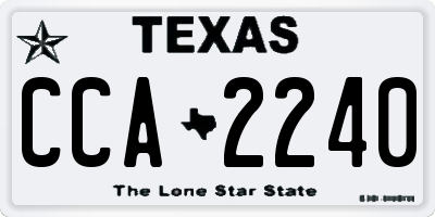 TX license plate CCA2240