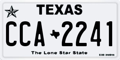TX license plate CCA2241