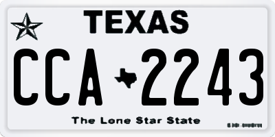 TX license plate CCA2243