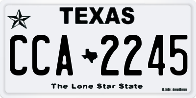 TX license plate CCA2245