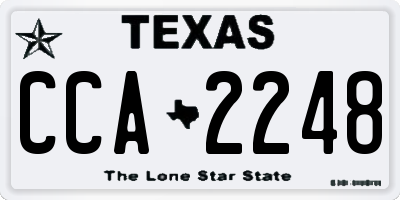 TX license plate CCA2248