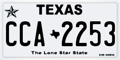 TX license plate CCA2253