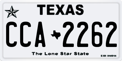 TX license plate CCA2262