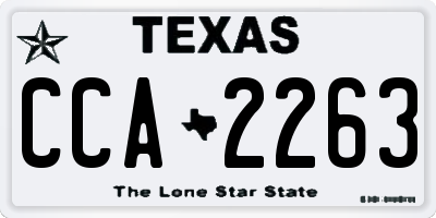 TX license plate CCA2263