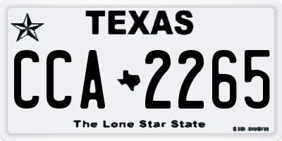 TX license plate CCA2265