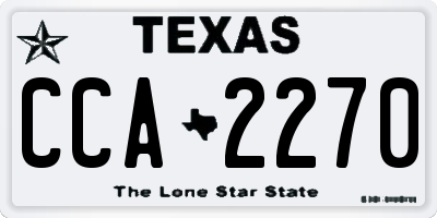 TX license plate CCA2270
