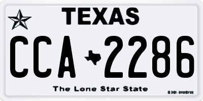 TX license plate CCA2286
