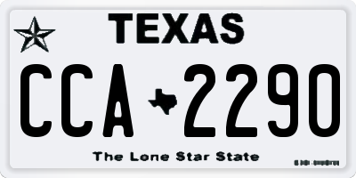 TX license plate CCA2290