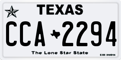 TX license plate CCA2294