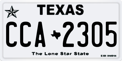 TX license plate CCA2305