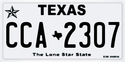 TX license plate CCA2307