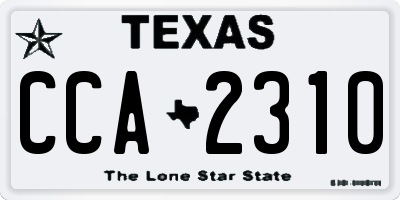 TX license plate CCA2310