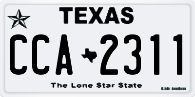 TX license plate CCA2311