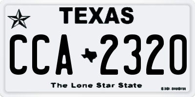 TX license plate CCA2320
