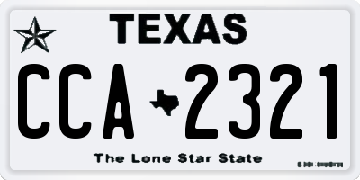TX license plate CCA2321