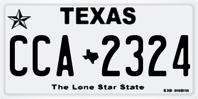 TX license plate CCA2324