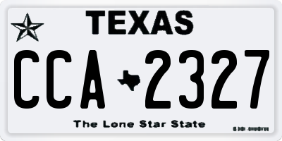 TX license plate CCA2327