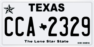 TX license plate CCA2329