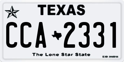 TX license plate CCA2331