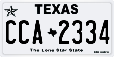 TX license plate CCA2334
