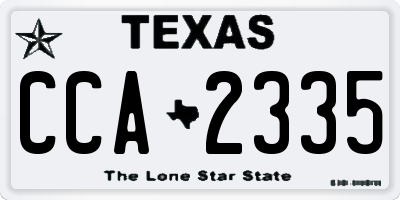 TX license plate CCA2335