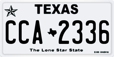 TX license plate CCA2336