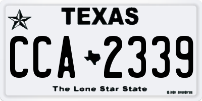 TX license plate CCA2339
