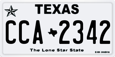 TX license plate CCA2342