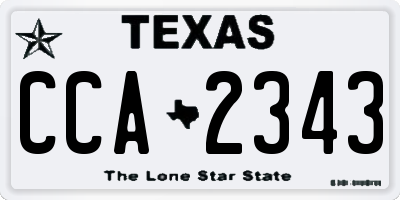 TX license plate CCA2343
