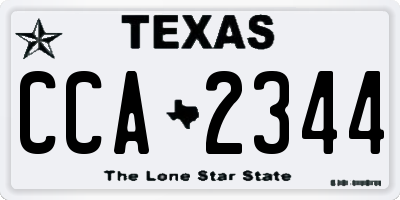 TX license plate CCA2344
