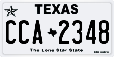 TX license plate CCA2348