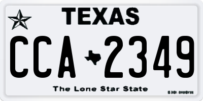 TX license plate CCA2349