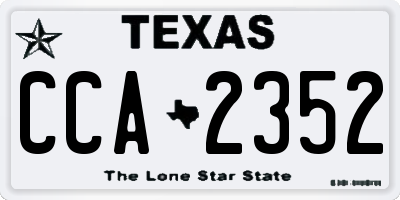TX license plate CCA2352