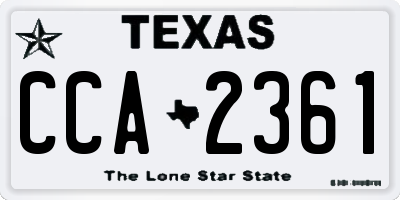 TX license plate CCA2361