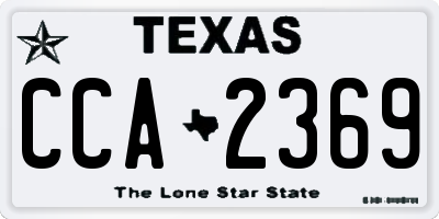 TX license plate CCA2369
