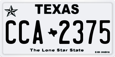 TX license plate CCA2375