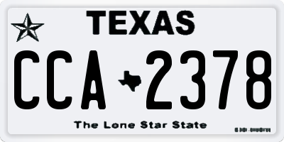 TX license plate CCA2378